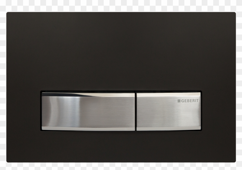 Sigma50 Dual-flush Plate Black, Brushed Metal Button Clipart
