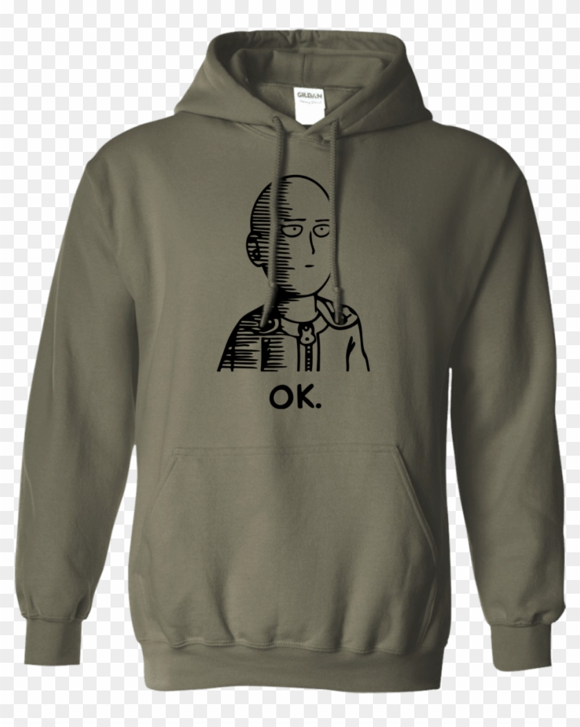 One Punch Man Saitama Ok Hoodie Sweatshirt - Sweatshirt Clipart #4725849