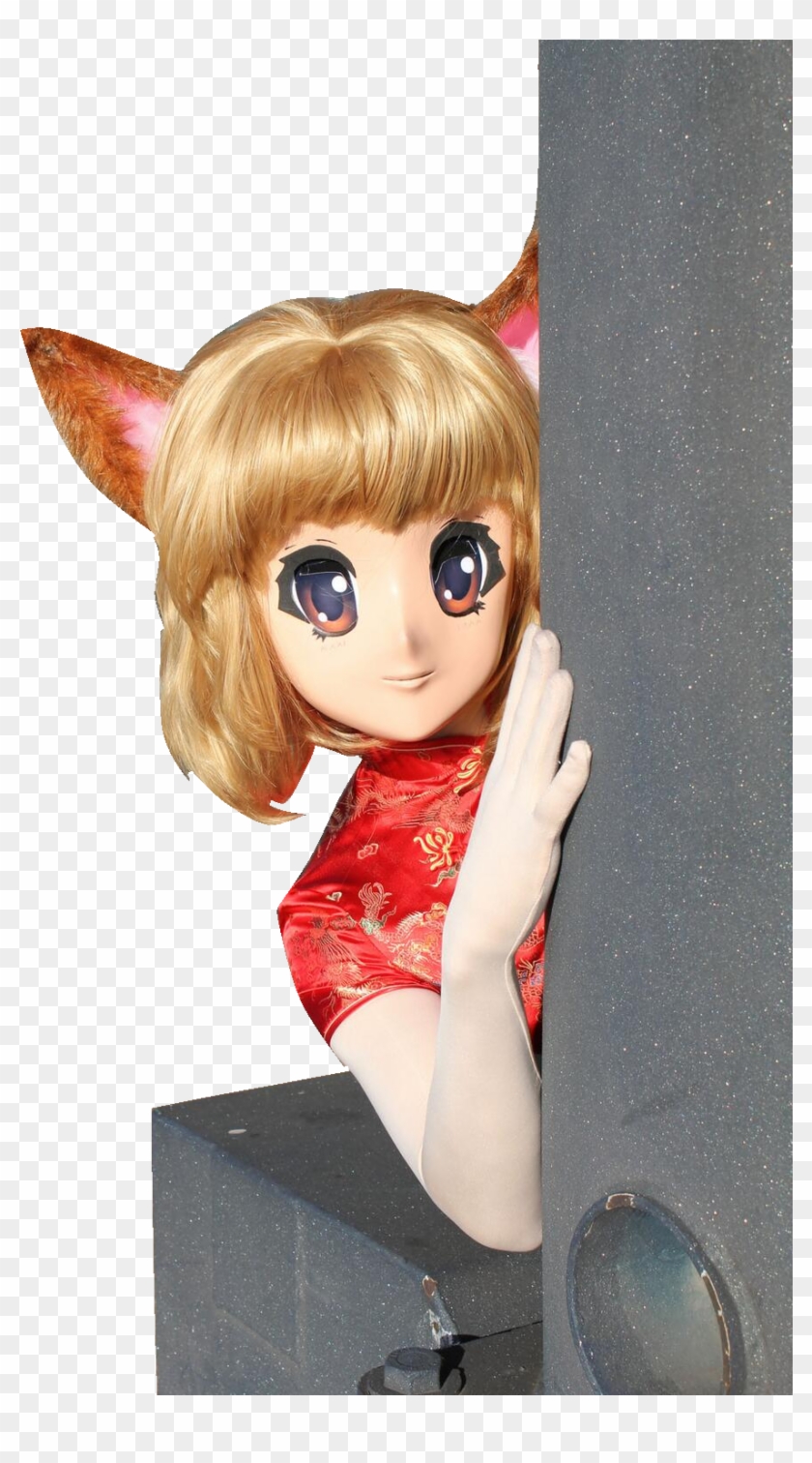 Fox Girl Kigurumi Animegao Cute - Girl Clipart #4726237