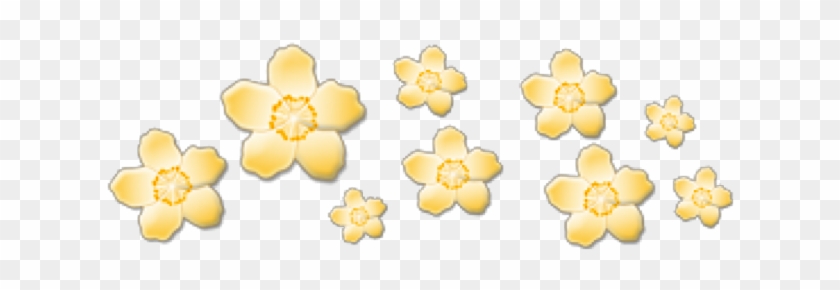 Yellow Yellowflowers Crown Flowers Tumblr Freetoedit - Aesthetic Tumblr Cute Png Clipart