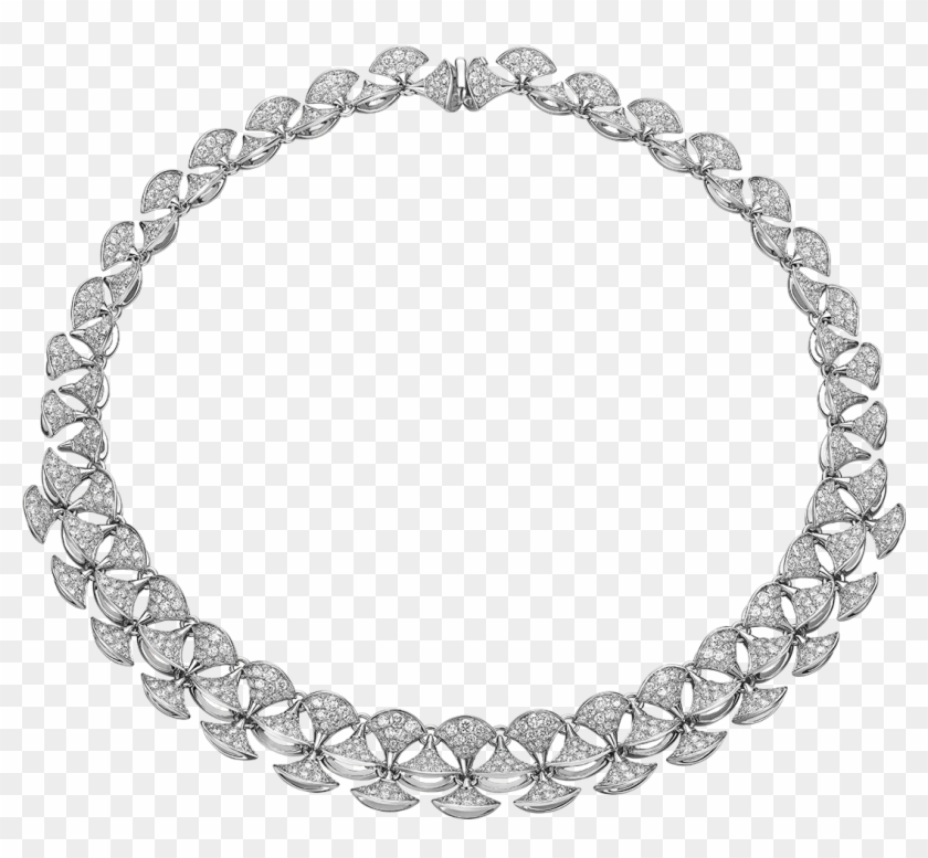 Divas' Dream Necklace In 18 Kt White Gold Set With - Bvlgari Necklace Diva Diamond Clipart #4727281