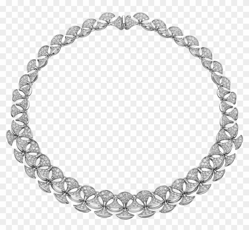 Divas' Dream Necklace In 18 Kt White Gold Set With - Bvlgari Necklace Diva Diamond Clipart