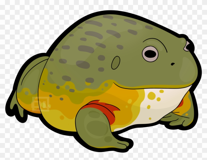 Happy National Frog Month African Bullfrog A - Toad Clipart
