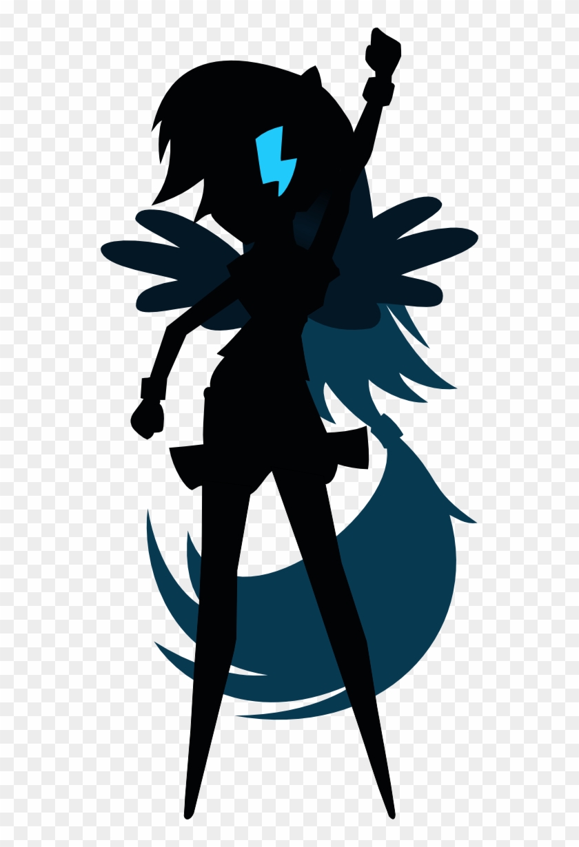 Rainbow Dash Silhouette Vector By Mylittleapplebloom - Illustration Clipart