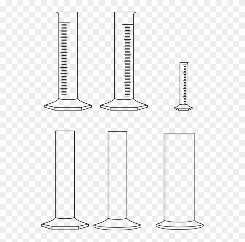 Cylinder Blown Sheet Glass Chemistry Graduated Cylinders - Graduated Cylinder Clipart - Png Download #4728657