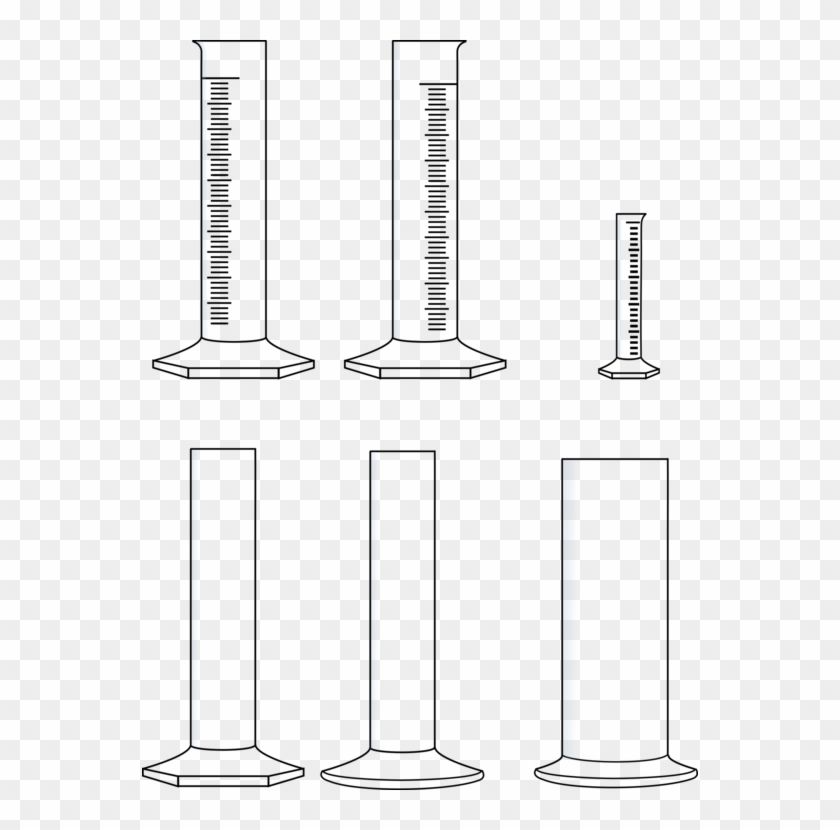 Cylinder Blown Sheet Glass Chemistry Graduated Cylinders - Graduated Cylinder Clipart - Png Download