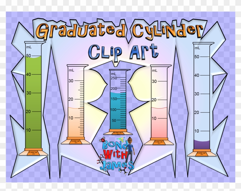 Thirty-two Graduated Cylinder Clip Art Files Featuring - Cartoon Graduated Cylinder Clipart - Png Download #4728851