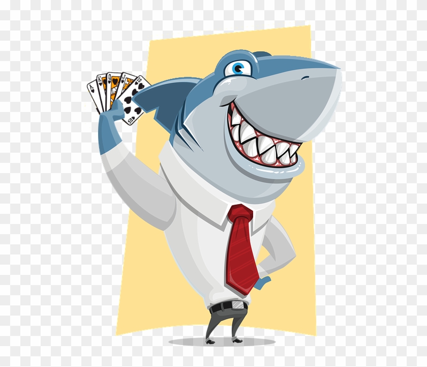The Term Poker Face Is Actually True - Shark Tank Cartoon Png Clipart #4729399