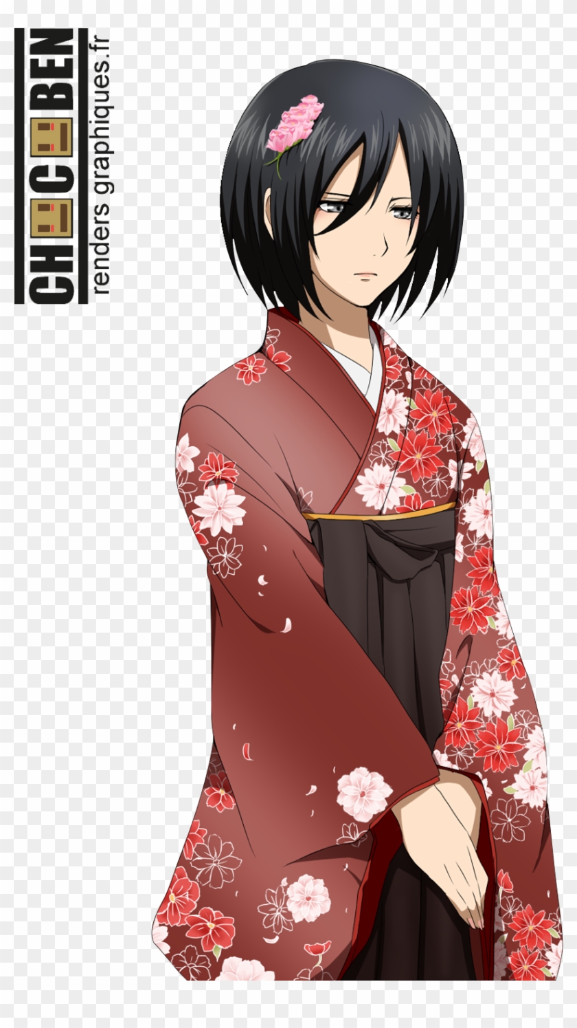 Disclaimer - Mikasa Ackerman Kimono Clipart #4729677