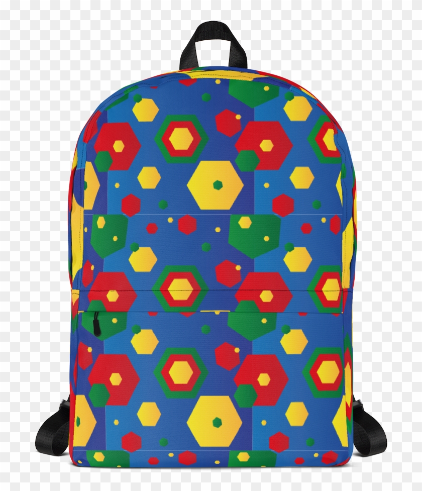 Geometric Pattern Blue And Colored Backpack - Garment Bag Clipart #4730122