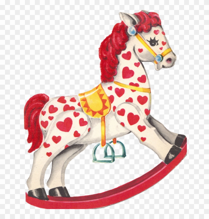Vintage Valentine Rocking Horse My Sweet - Toy Rocking Horse Clipart - Png Download