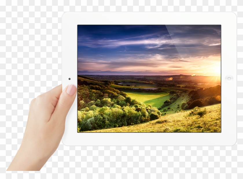 Tablet Slider Item - Window With View Painting Clipart