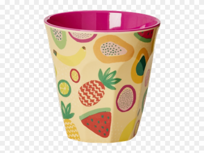 Medium Melamine Cup In Tutti Frutti Print By Rice - Strawberry Clipart #4734589