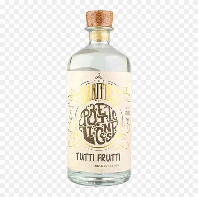 Poetic License Tutti Frutti Gin - Glass Bottle Clipart #4734699