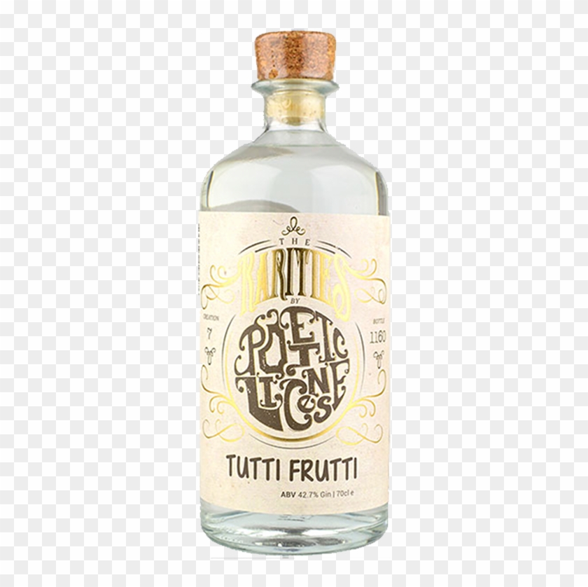 Poetic License Tutti Frutti Gin - Glass Bottle Clipart