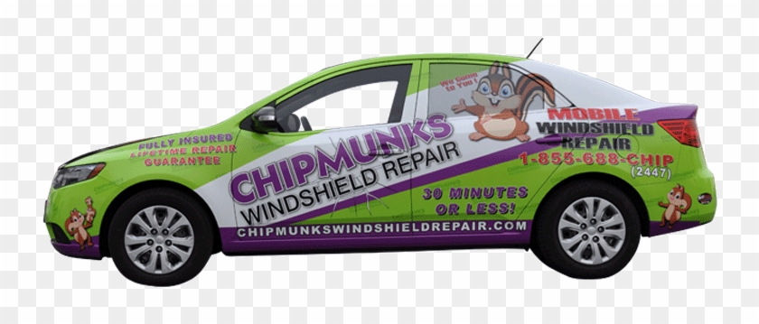 Kia Car Wrap Using Gf For Chipmunks Windshield Repair - Kia Cerato 2010 Clipart