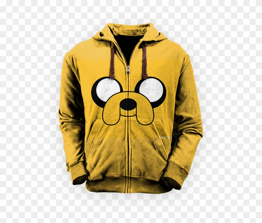 Jake The Dog Hoodie - Free Hoodie Template Mockup Clipart #4736361