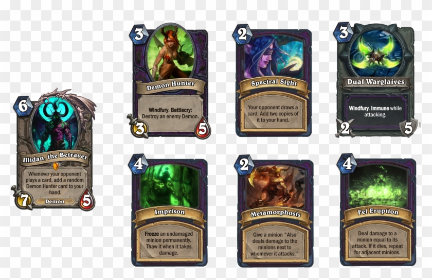 An Old Set Of Cards I Made A Few Months Ago - Illidan Stormrage Clipart #4736947