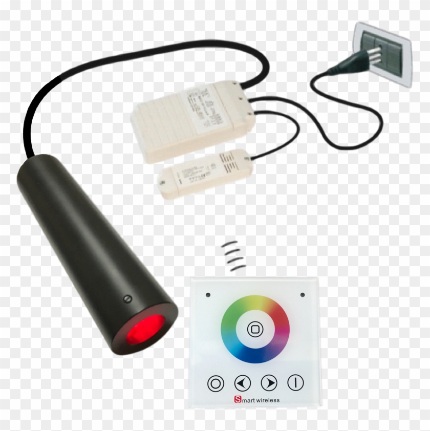 9w Rgb Led Light Source With Touch Panel Control - Cable Clipart