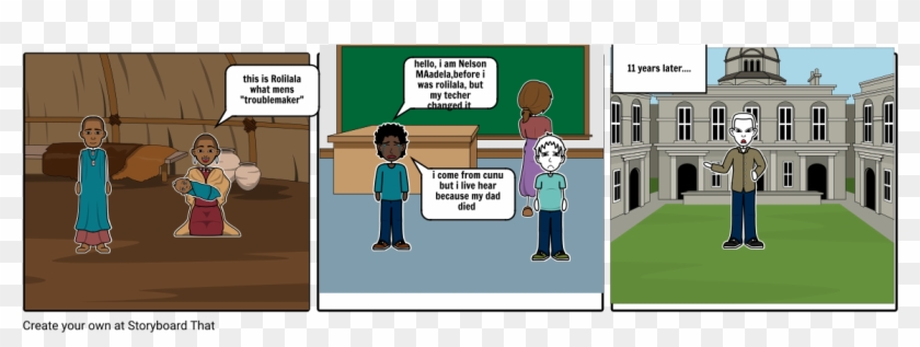 Nelson Mandela Comic 1-3 - Cartoon Clipart