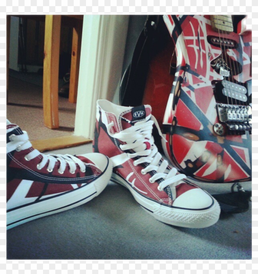 My Evh Converse And Frankenstrat - Converse Frankenstrat Clipart