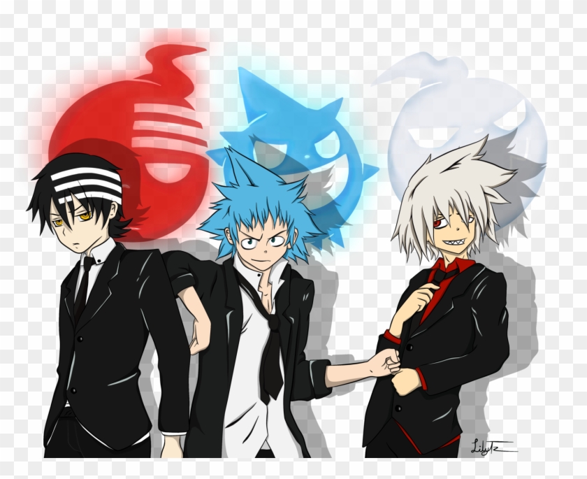 Soul Eater- Death The Kid, Black Star, And Soul Eater - Death Soul Eater Not Clipart