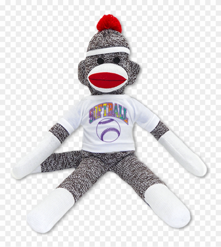 Softball Sock Monkey - Teddy Bear Clipart #4738169