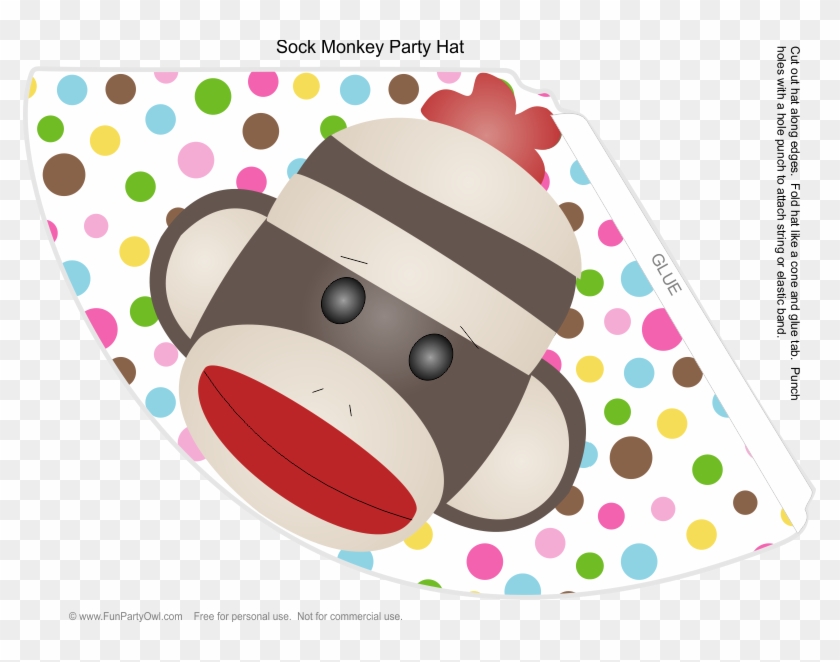 Sock Monkey Party Hat Clipart #4738663