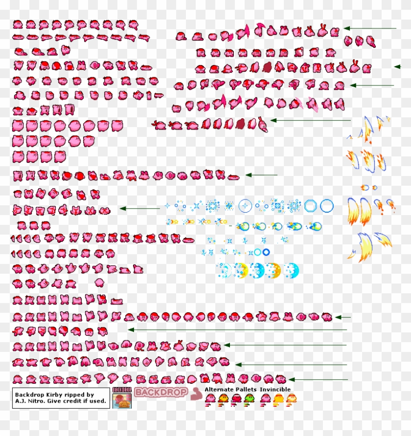 August 21st, 2011, - Basic Kirby Sprite Sheet Clipart