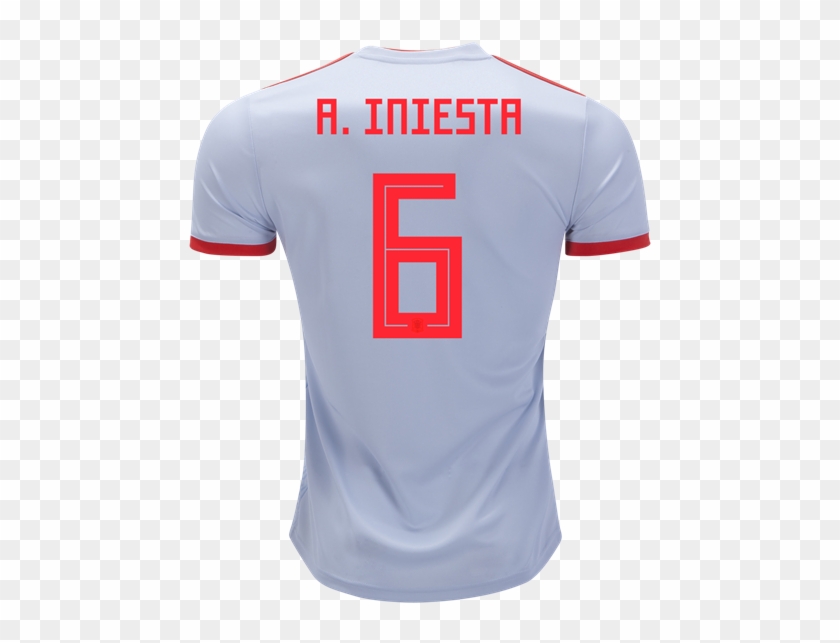 Andres Iniesta Spain 2018 World Cupaway Jersey [esp2018wcaj6] - Xavi Jersey Spain Clipart #4740078