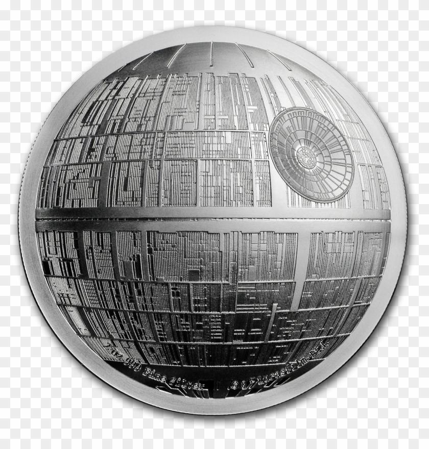 2018 Niue 2 Oz Silver $5 Star Wars Death Star Ultra - Coin Clipart