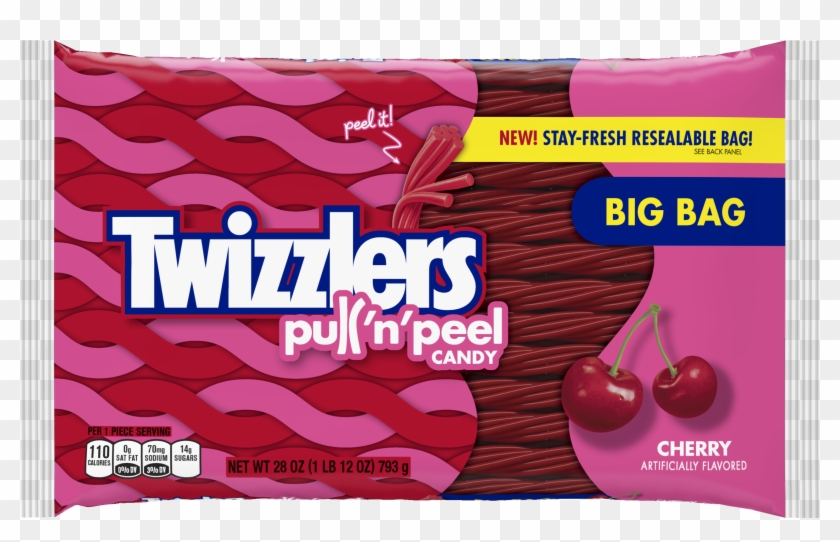 Twizzlers, Cherry Pull 'n' Peel Licorice Chewy Candy, - Twizzlers Strawberry Clipart #4740301