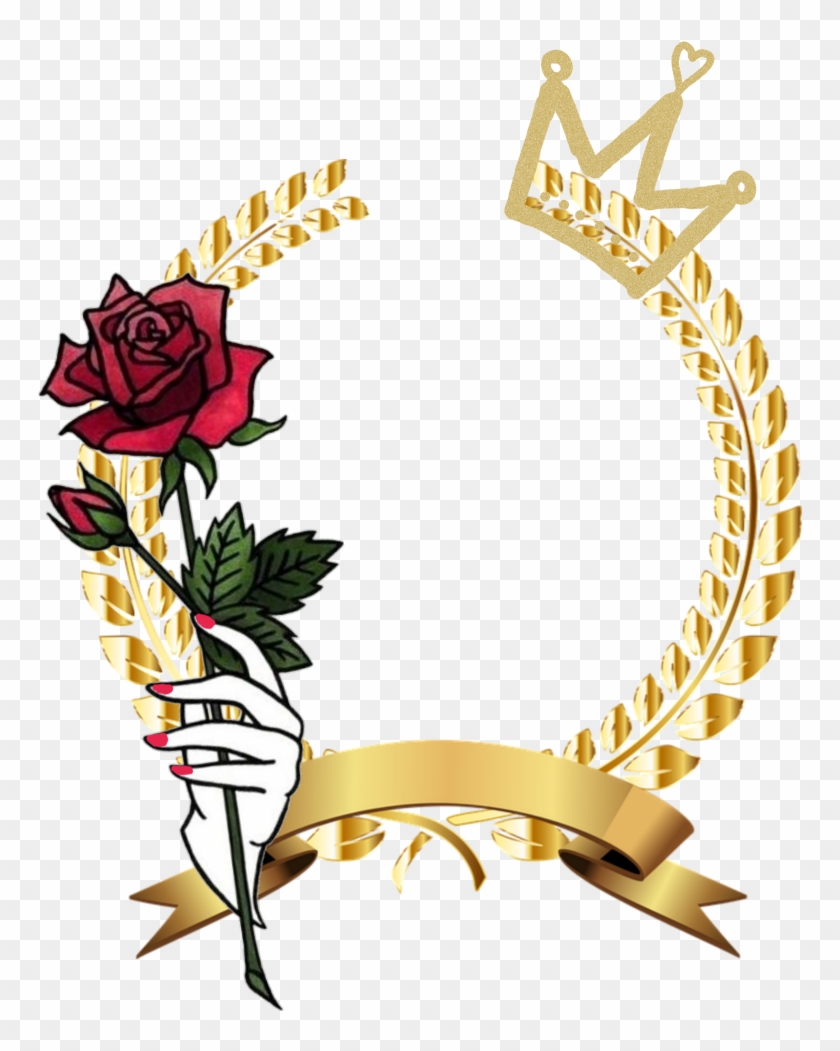#crown #awards #rose - Golden Laurel Wreath Png Clipart #4740483
