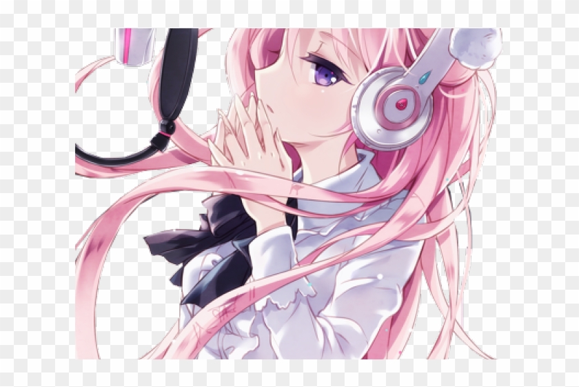 Mic Clipart Anime - Anime Girl Render Pink Hair - Png Download