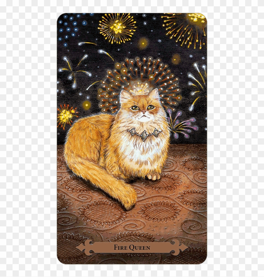 Main Menu Sky Kitten Fire Queen - Tarot Of Mystical Cats Clipart #4742124