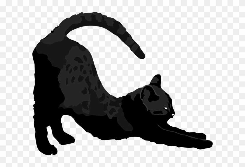 0 Replies 0 Retweets 0 Likes - Silhouette Of Stretching Cat Clipart