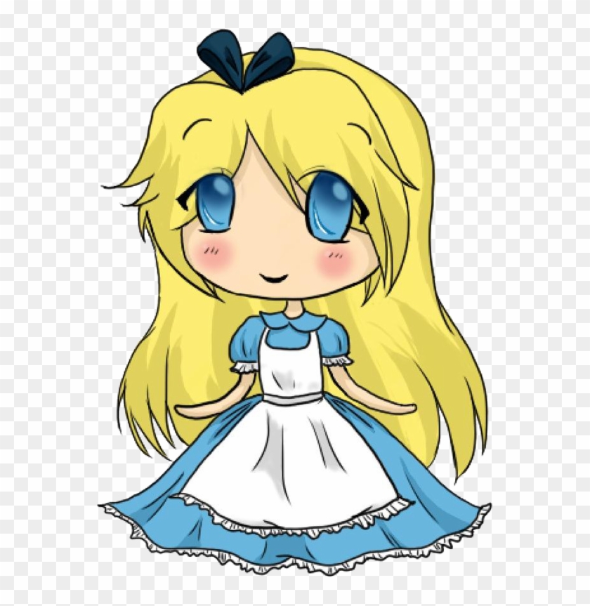 Drawn Alice In Wonderland Cute - Alice Chibi Clipart