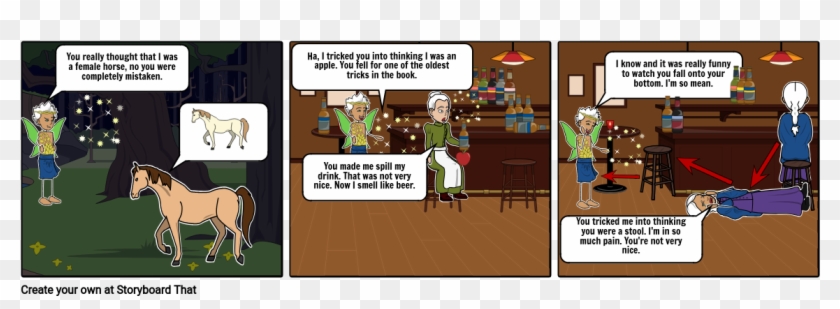 Puck's Pranks English - Cartoon Clipart #4742726