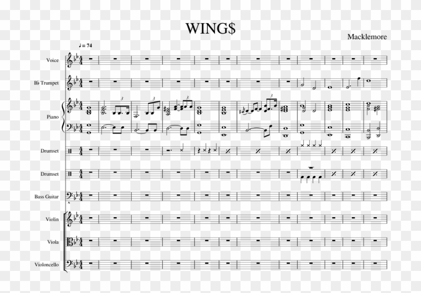 Macklemore & Ryan Lewis Sheet Music For Piano, Violin, - Liebe Gewinnt Brings Noten Clipart