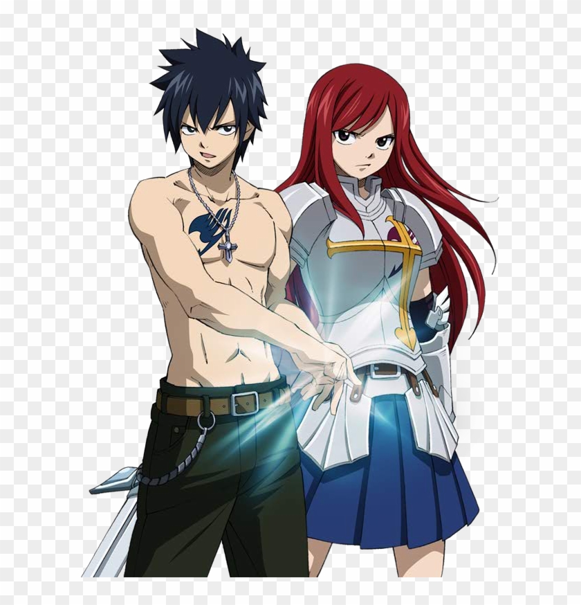 Gray And Erza Images Gray And Erza Love Team Hd Wallpaper - Gray Fullbuster And Erza Scarlet Clipart #4742842