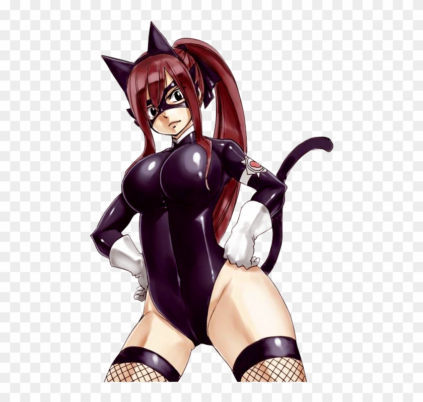 "did Someone Call For Cat Women~ Nya~ " Erza Smiled - Erza Scarlet Hiro Mashima Clipart #4742868