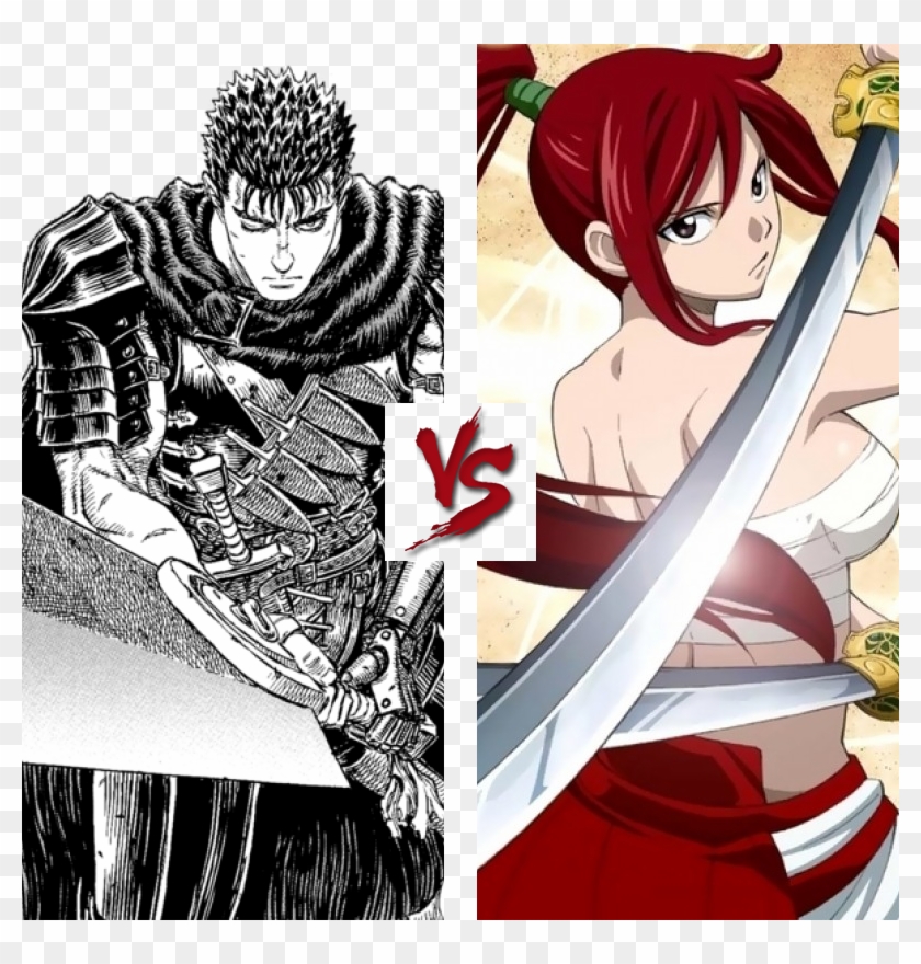 Erza Scarlet Vs Guts Clipart #4743092