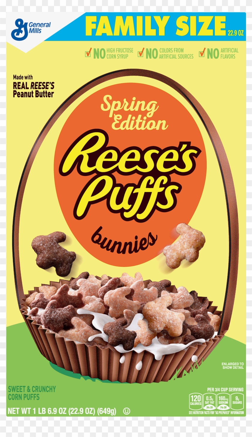 Reese's Puff Bunnies Family Size - Reese's Puffs Bunnies Cereal Clipart #4743882