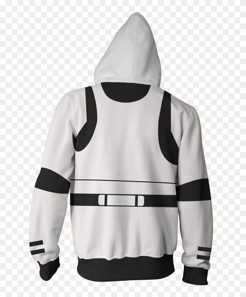 Star Wars Stormtrooper Cosplay Zip Up Hoodie Jacket - Sweatshirt Clipart #4744070