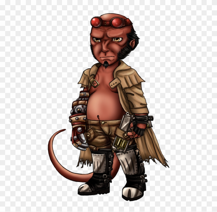 Hellboynoeyebrows - Cartoon Clipart