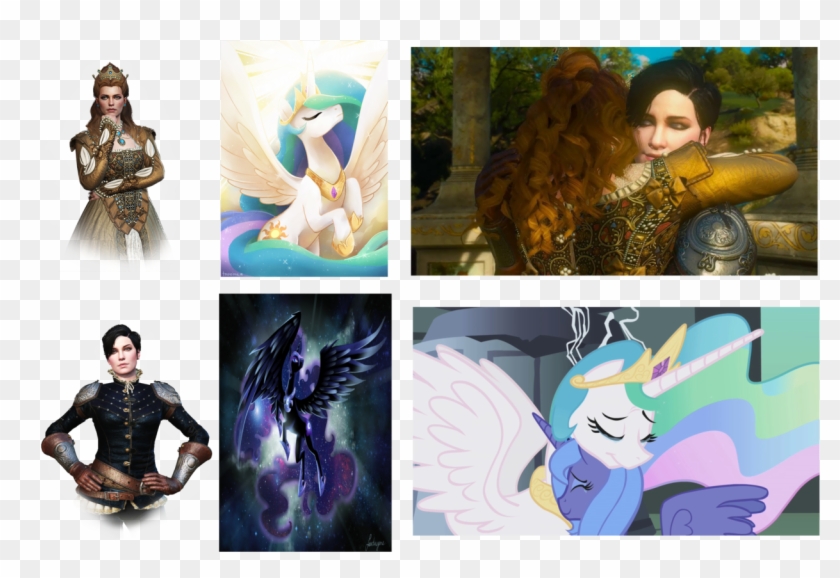 Nightmare Moon, Princess Celestia, Princess Luna, Safe, - Illustration Clipart #4744532