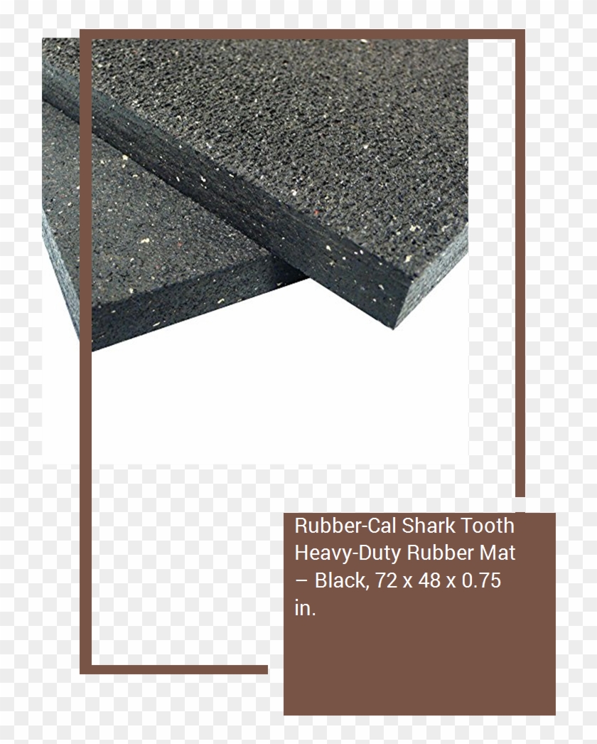 Rubber Cal Shark Tooth Heavy Duty Rubber Mat Black, - Floor Clipart