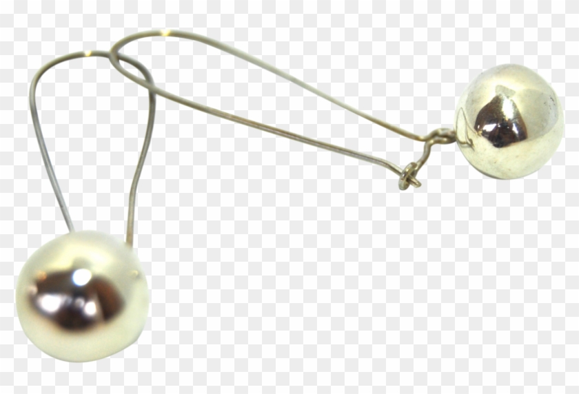 Sterling Silver Ball Drop Earring - Earrings Clipart