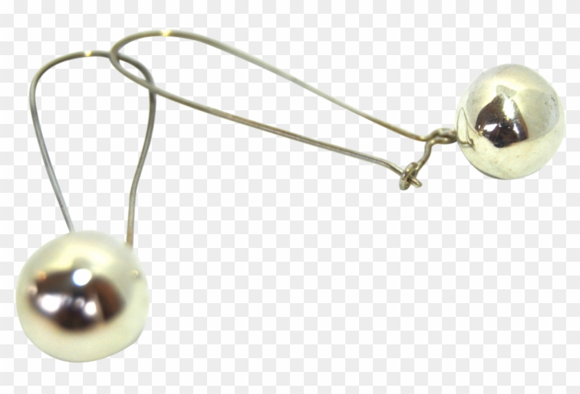 Sterling Silver Ball Drop Earring - Earrings Clipart #4746301