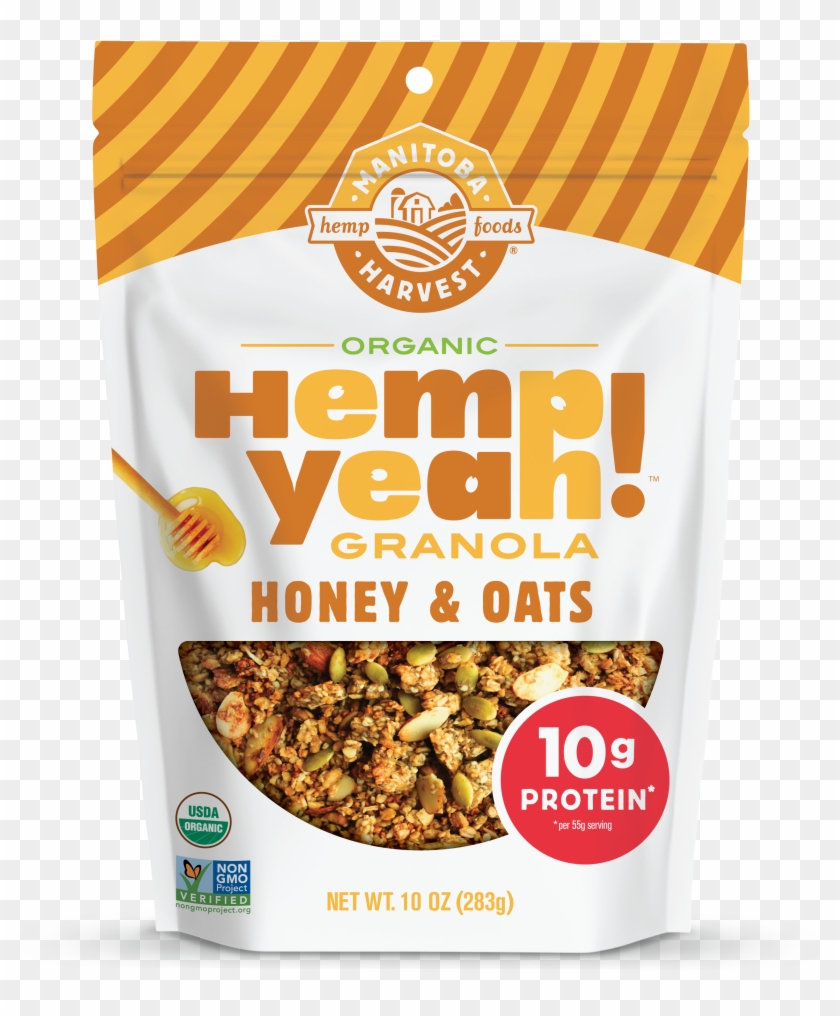 Honey & Oats Organic Granola - Manitoba Harvest Hemp Yeah Granola Clipart #4746467